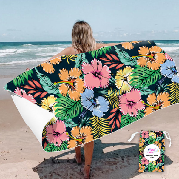 Strandhåndkle, mikrofiberhåndkle, badehåndkle stort 160x80cm