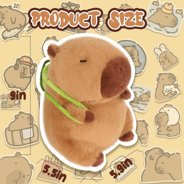 Capybara bamse, Capybara plyslegetøj, Kawaii gnaver, Capybara plyslegetøj, Søde Capybara bamser, den bedste fødselsdagspresenter til børn