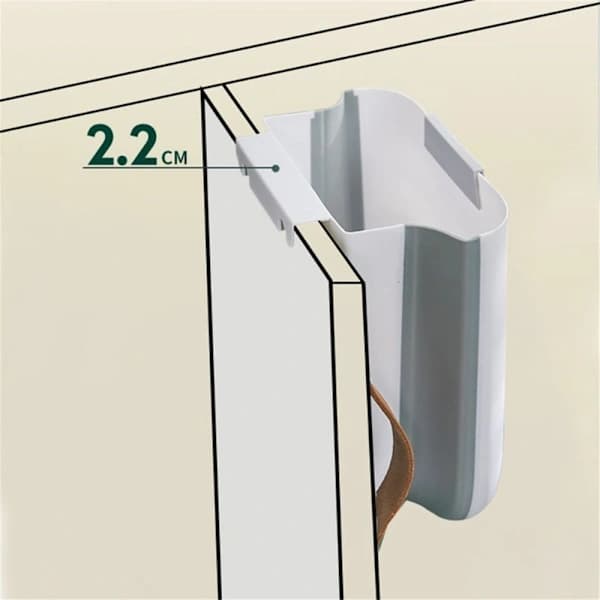 3/6/8L Hanging Trash Can Foldable Waste Bin GREEN S green