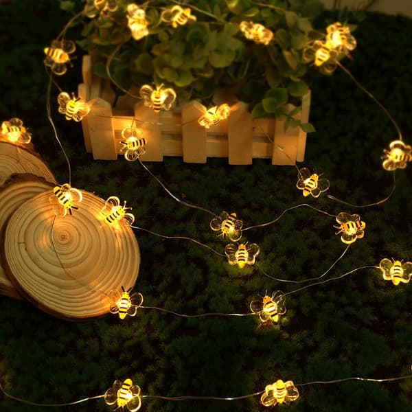 3 m 30 LED Koppartråd Bi-slinga, Batteridriven för Trädgård/Uteplats/Bröllop_tfrf