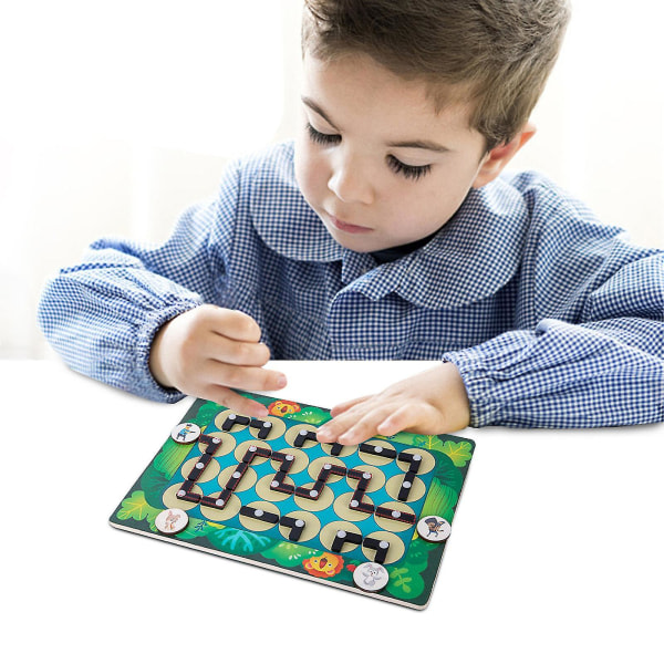 Labyrint pusselspel Labyrintkoppling Fidget Toys Tidiga pedagogiska leksaker Logi Träning Brädspel för barn null ingen