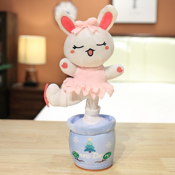 Dansende kaktus der gentager hvad du siger, syngende kaktus indspilningslegetøj Electric rabbit pink