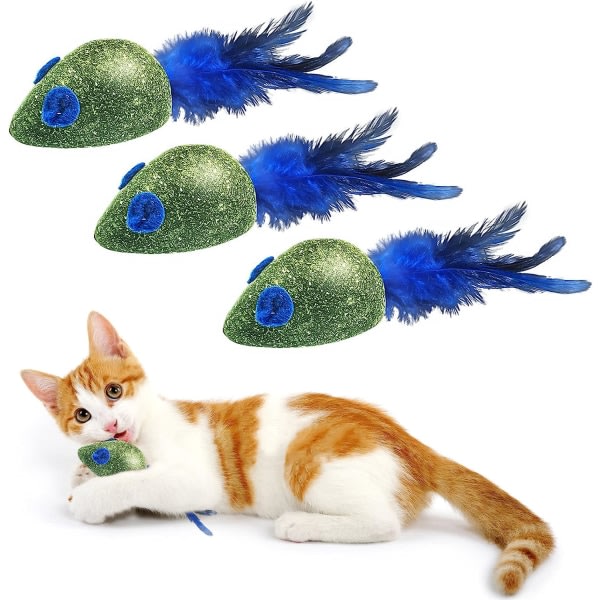 CDQ Kattmynta musleksaker, färgglad fjädermus kattleksak, kattmynta  kattleksaker, interaktiv kattmynta leksak, kattmynta tuggleksak för katter  (3 st) 148a | Fyndiq