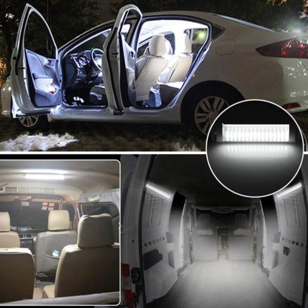 12/24V bil interi?r tak 72LED takkupol l?tt lastbil husbil LED 12V