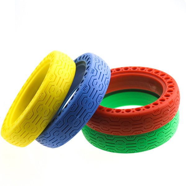 For Xiaomi Electric Scooter Solid Tire Multicolor Honeycomb Tire Hollow Non-Pneumatic Tire M365 Explosion-Proof Solid Tire gul