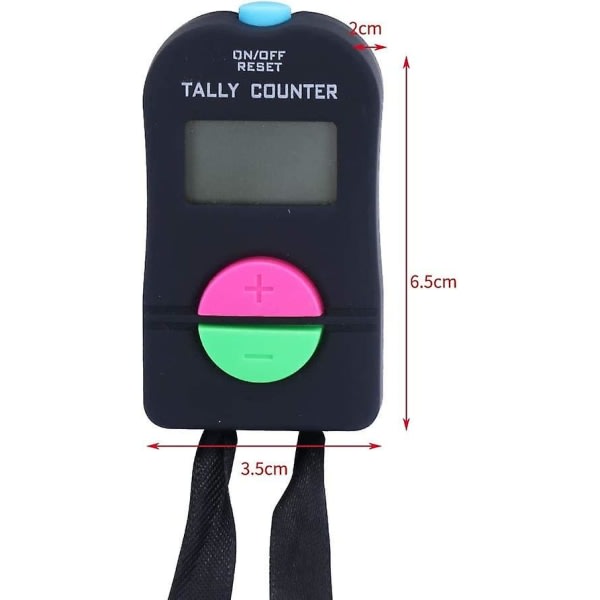 2st liten digital räknare, elektronisk addera/subtrahera manuell klicker, manuell räkning golfsporträknare