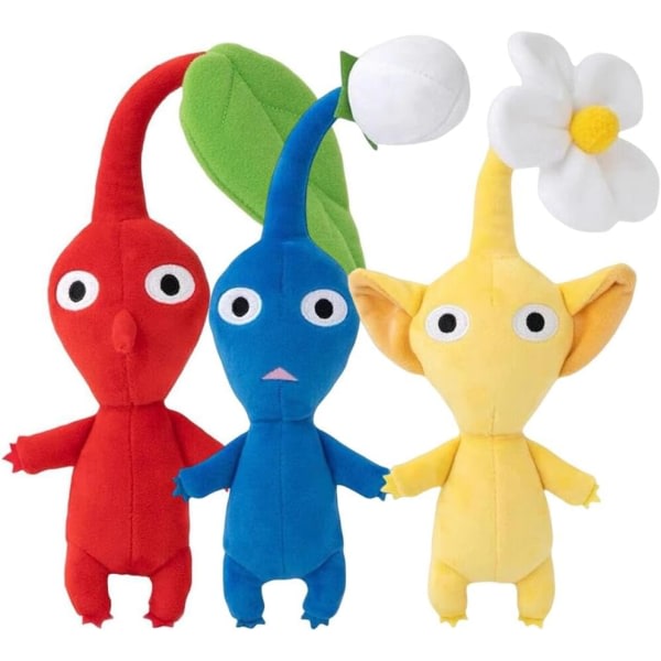 Ny Pikmin Plysj | Pikmin Plysjleketøy for spillentusiaster Gave | Søt kosebamse for barn gutter og jenter