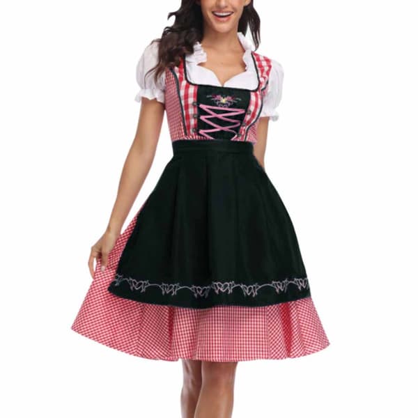 Oktoberfest Kjole Dame Forklæde Servitrice Kjoler Behagelig_tfrf Black M
