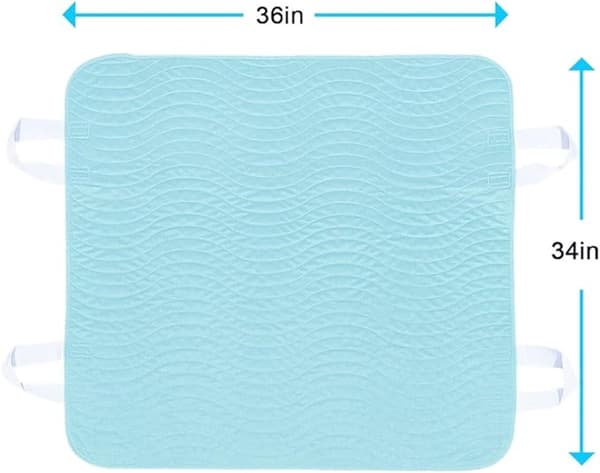 Washable Protective Mat - Layered Structure - For Bed, Baby, Pet - Safety Class A - Waterproof Underlay 86 x 91 cm
