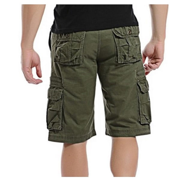 Mode Man Veralls Solida Casual Korta Byxor Grön 29 zdq