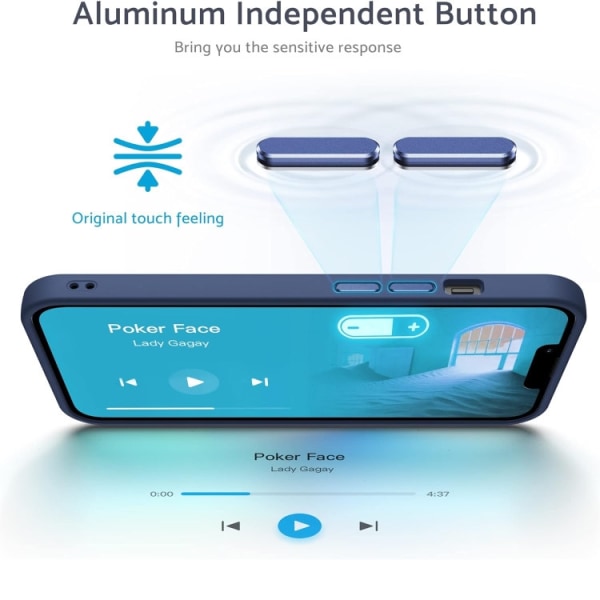 iPhone 13 - MagSafe Deksel Støtdempende Silikon Matt Blå