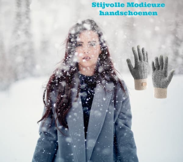 Vinter Touchscreen Handsker Med 3 Fingerspids Touch Tips, Alpaca Uldblanding Strik, Unisex Til Cykling Løb Gåture, One Size Grå