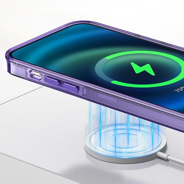 Til Iphone 13 Pro Max Clear Design Telefonetui Tpu+pc Støttesikkert cover med kameralinsbeskyttelse Transparent Blue