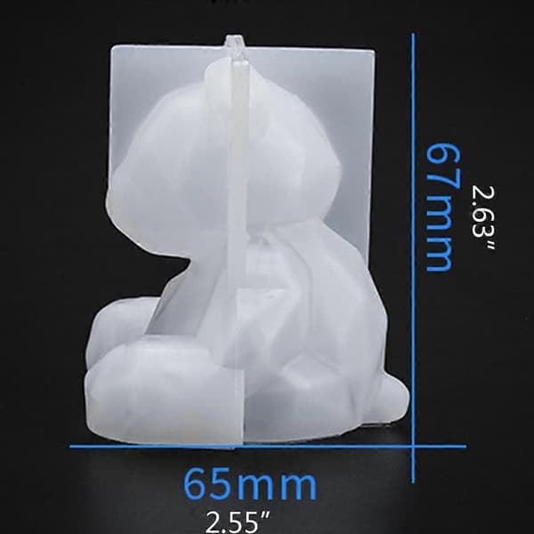 DIY Håndværk Bil Aromaterapi Silikoneform 3D Håndlavet Geometrisk Bjørneform_tfrf