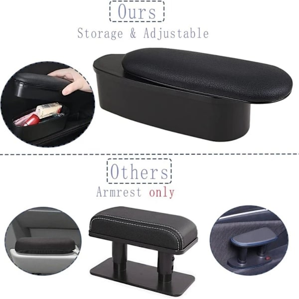 Bil Armlænskude Arm Booster SORT Black