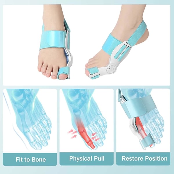 Hallux Valgus Separator Corrector Rails til lindring af smerter til mænd og kvinder i universel størrelse