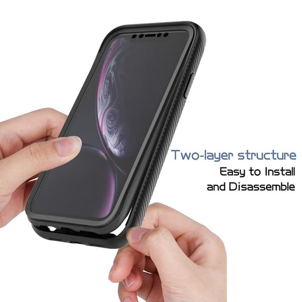 Kompatibel med iPhone, iPhone XR Cover 360 Hybrid Defense Sort 54