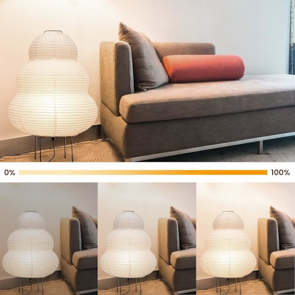 Nogyu2022 Akari Japansk Papirgulvlampe - Noguchi Papirlykt Gulvlampe - Koselig Mid Century Gulvlampe (Gulvlampe) Floor Lamp
