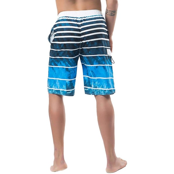 Randiga strandshorts för män - 4XL (42) Blåkläder och tillbehör zdq