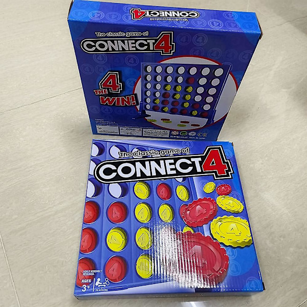 Peli Connect 4 Klassinen Ruudukko 4 peräkkäin Peli Lasten Strategia Lautapeli 2 pelaajalle