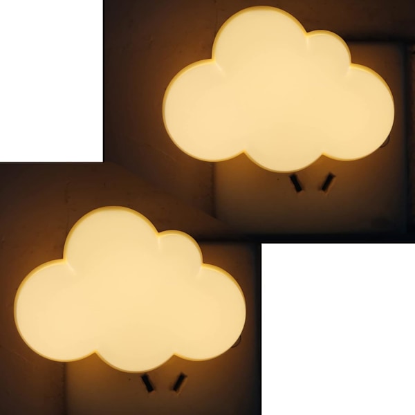 2-pakning LED Sky Nattlampe Plugg Varmt Lys