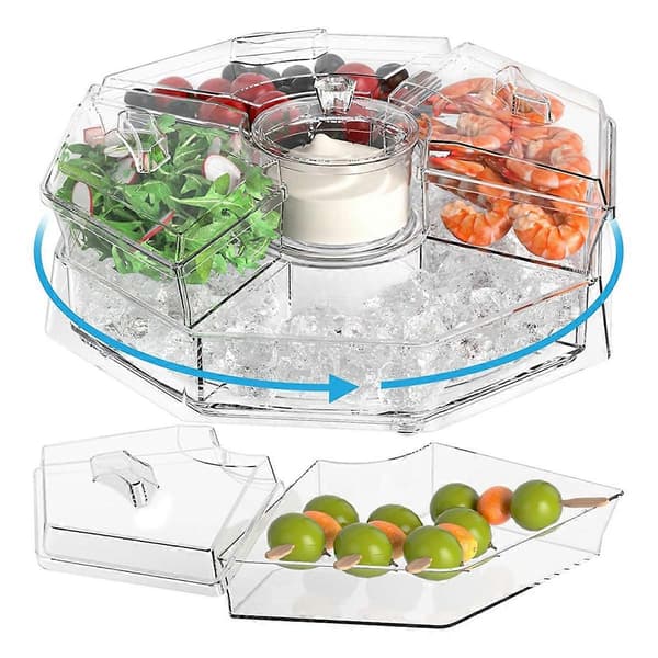 Kølet serveringsbakke, iskold partyplade, cocktailserveringsfad_tfrf