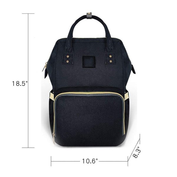 Nödvändighet, Blöjväska Ryggsäck - Ticent Multifunktion Reseryggsäck, Mode -42*27cm Svart