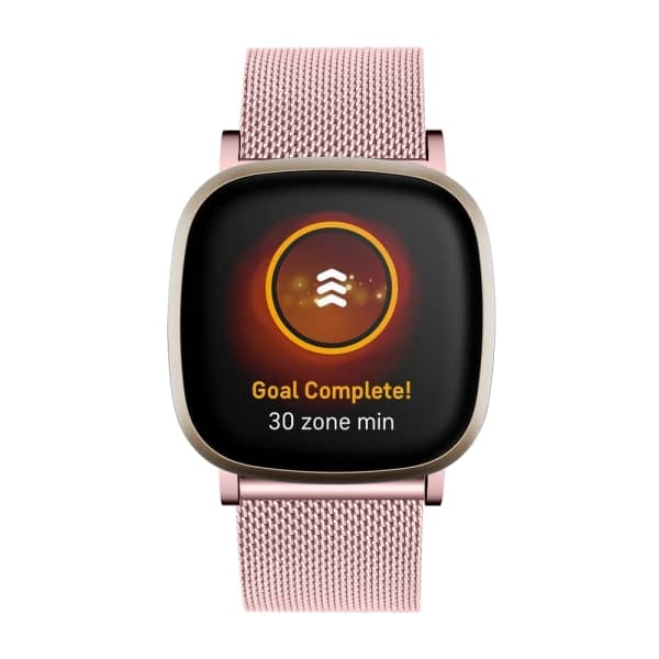 CDQ Klokkerem i rustfritt stål for Fitbit Versa 3/Sense Rosa RosaCDQ