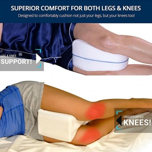 Ortopedisk ergonomisk benkudde i memory foam Knäkudde Blå