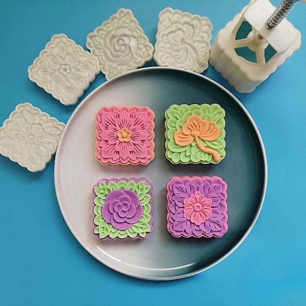 180g Månekageforme i plast Blomsterstempler Kageforme DIY Bageværktøjer_tfrf