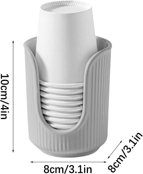 Koppholder for bad - koppholder for bad - papirkoppholder for sminke - grå - 8*8*10CM