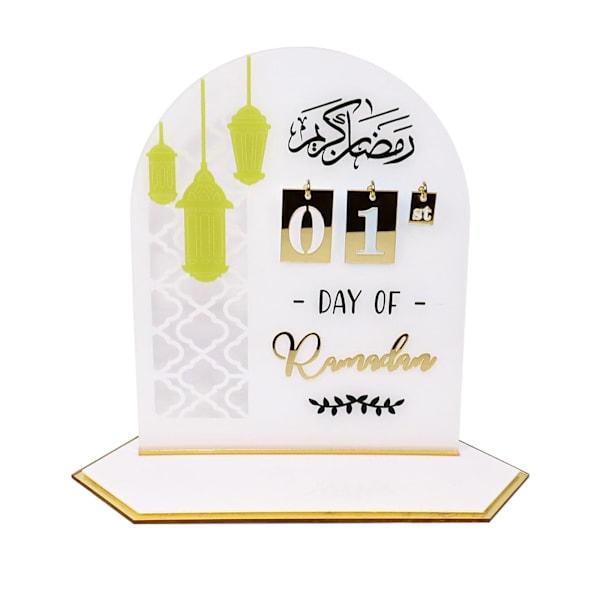 Ramadan Mubarak Adventskalender 2025 - DIY Akryl Nedräkning för Heminredning och Barnpresenter