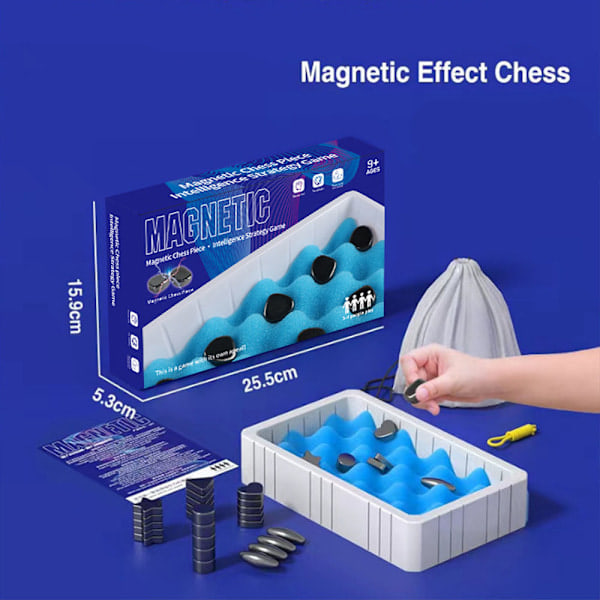 Salongs Spel Magnetiskt Schackspel Magnetiskt Brädspel Kul Magnetiskt Brädspel Pusselstrategispel Julgåva till Barn Sponge Sponge