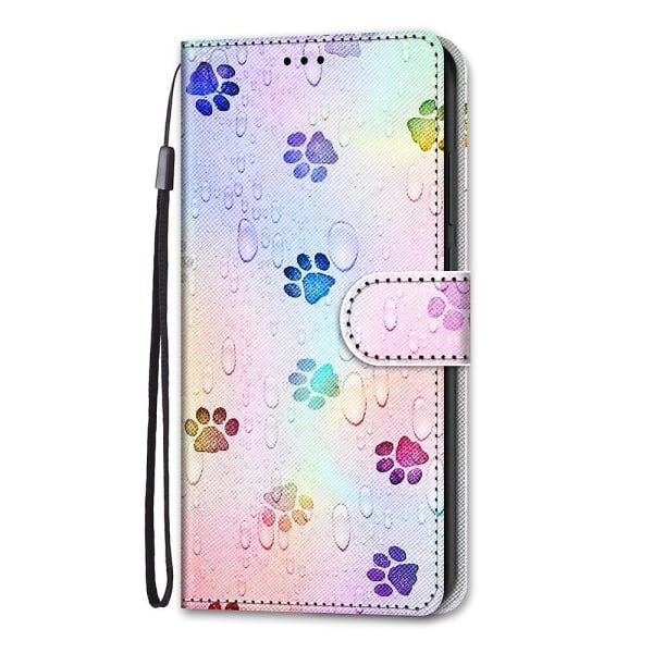 Etui til Samsung Galaxy S21 Ultra Painted Flip Cover Magnetisk stængning Footprint null ingen