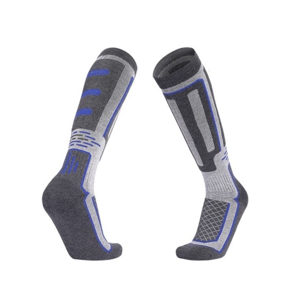 Lange ski-sokker for menn, komfortable utendørs sportssokker, lys grå, One Size 40-45Yards zdq