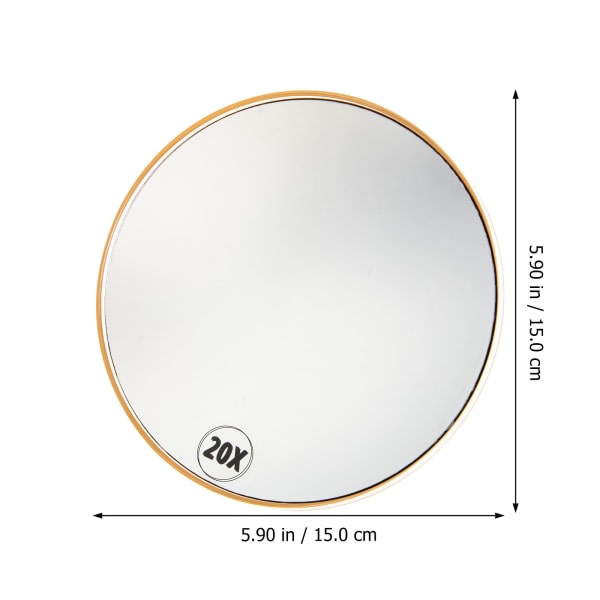Högförstoringsspegel Makeup Mirror 20X förstoringsspegel 20X 15cm sølv