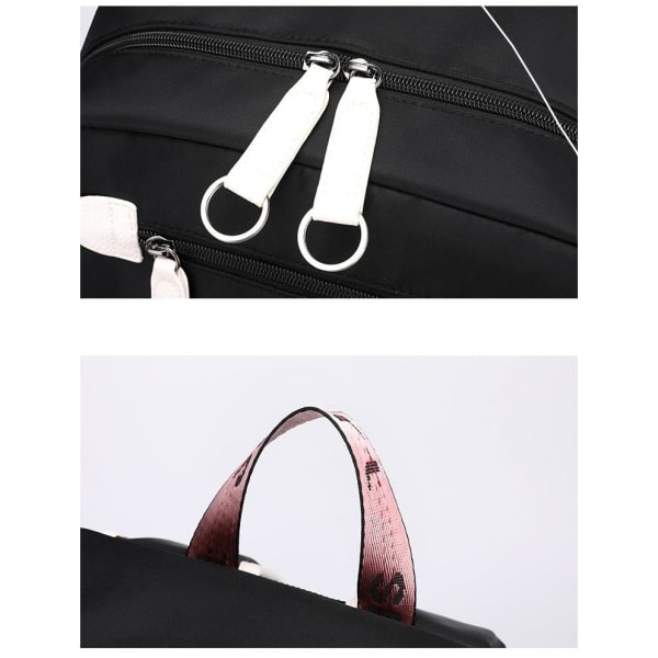 BTS Ryggsäck Barn Ryggsäckar Ryggväska med USB-uttag 1 st Rosa 2 rosa 2