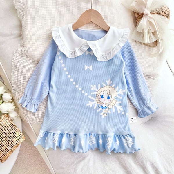 Anime Barn Nattlinne Bekväm Klänning Loungewear Pyjamas Andningsbar Casual Prinsesskjol Kawaii Småbarn Hemkläder Present Prinsessa 15 Princess 15 120cm