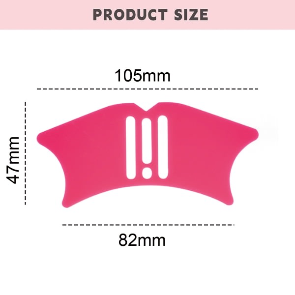 CDQ Nese Kontur Eyeliner Stenciler, 4 i 1 Silikon Multifunksjonell Rose Red