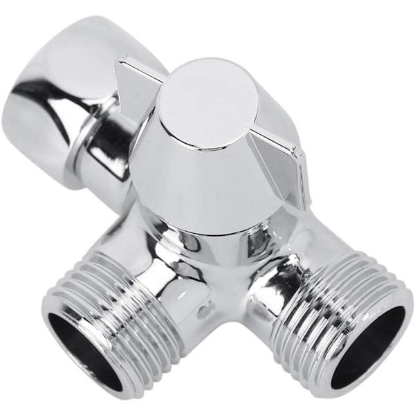 Dusjhodeadapter Ventilforbindelse G1/2 3-veis omskifterventil T-formet - Erstatning for bidédusj