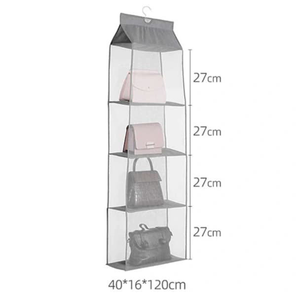 Garderobe Hengende Veskeorganisator - Grå