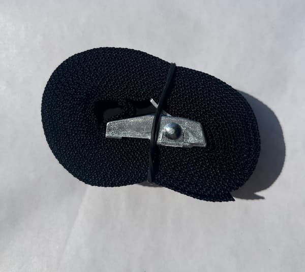 Surringsremme - Spændebånd - 25 mm brede - 300 cm lange - Rustfrit stål - Sort - 1 stk.