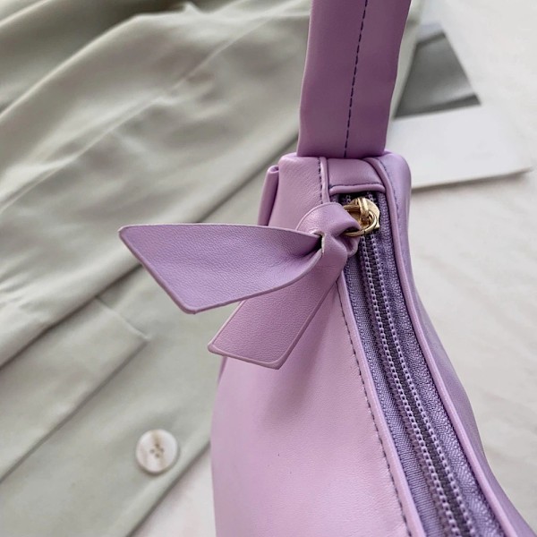 Skuldertaske Læder Håndtaske LILLA purple