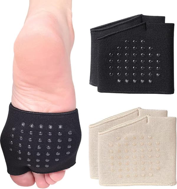Forfotsputer, 2 par, Hallux Valgus Halvsokker, Støtdemping, L-kode