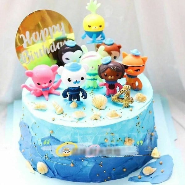 8 kpl/setti The Octonauts Eläinhahmot Octo Crew Pack Lekiseti Actionhahmo Leikkikalut Lapsille