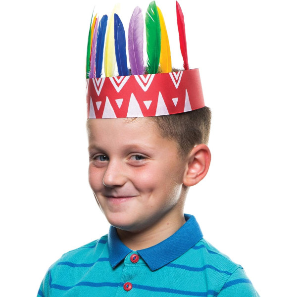 CDQ Pakke med 80 farveglada minifjädrar for barn - for at skabe collage og modeller samt hattar