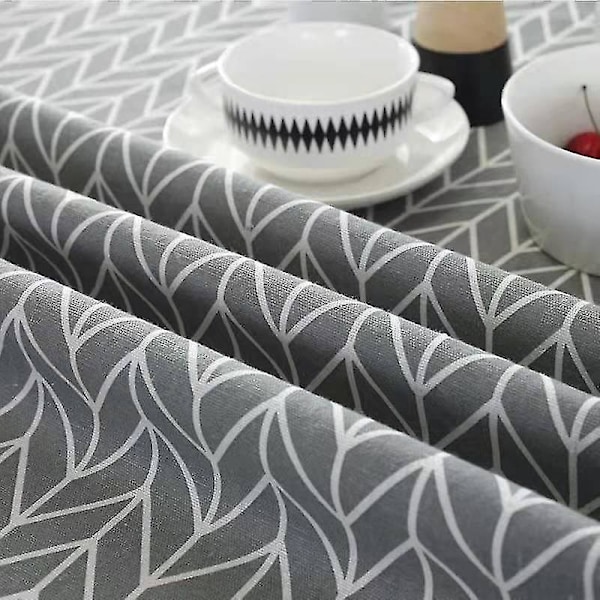 59 tommer rund dug i polyester bomuld gray