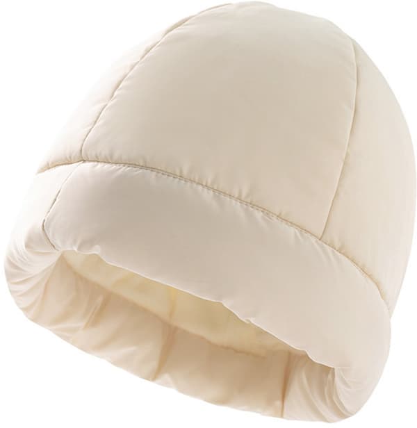 1 stk, varm vinterlue, termisk lue, hodeomkrets, vinterkuldesikker lue, varm sykkelue for voksne, 58-60 cm, off-white