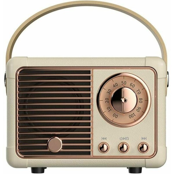 Retro Bluetooth høytalare, Vintage FM-radio med gammel klassisk stil, høy volym, Bluetooth 5.0 trådløs anslutning, støtte TF-kort