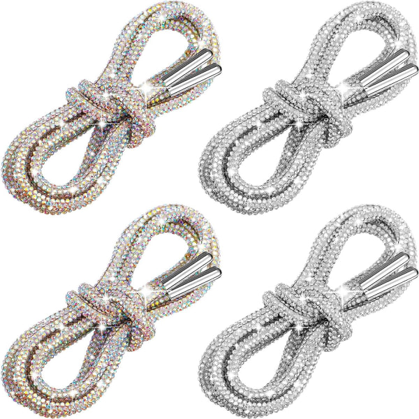 4 kpl strass-kengännauhat Crystal Glitter Rope Bling